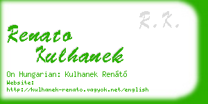 renato kulhanek business card